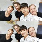 <b>에릭</b>남과 인증샷 찍은 이매진 드래곤스