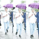 <b>우산</b> 쓰고 출근하는 아이돌들