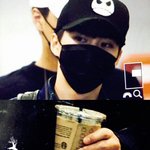 [시우민] 시우민 모닝<b>아메</b> 먹는다 >.< 