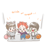 [시우민] 오랜만에 시우민 애셔님 팬아트-trick <b>or</b> treat!