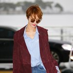 [패션아이템] 고준희, 버건디 트렌치코트