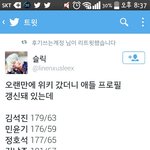 [방탄소년단] 뒷북) 애들 <b>키몸무게</b>..