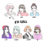 [방탄소년단] 팬<b>아트</b> 방탄<b>이</b>들이 여자가 되면