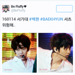 [백현] 오늘 셔츠도 <b>위험</b>해 ㅋㅋ