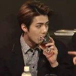 [EXO] 우리 막내세훈이가 우아하게 와인잔에 따라마신
