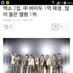 [EXO] 공지바꿔 엑소 <b>2</b>집 가장많이 들은 앨범 <b>1</b>위