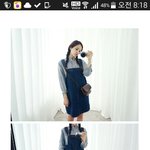 이 <b>멜빵</b>청치마에 티 뭐입을까??