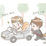 [시우민] 슈람쥐의 <b>봄나들이</b>-애셔님 팬아트