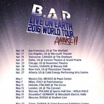 [BAP] 까먹을때 나타나는 콘서트 <b>일정표</b>