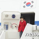 프랑스 <b>도착</b>한 대통령