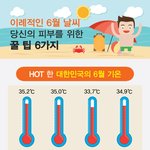 더운 여름 철 피부관리 <b>인포</b>그래픽