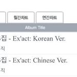 [EXO] <b>한터</b>차트6시기준