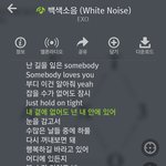 [EXO] 백색소음 가사 미친 것 같아서