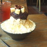 <b>한라</b>봉과 자몽의 열애로 상큼달콤한 설빙 음료~ 밀크팥설빙과 함께...