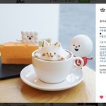 저 방금 요기 다녀왔어요! <b>합정</b> 카페 라두스! ㅎㅎ3D라떼아트!