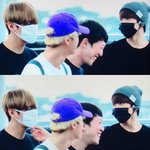 [방탄소년단] 눈까지 올린 <b>뷔</b>형 마스크 내려주는 정국