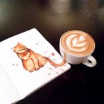 [디저트D] 커피 <b>얼룩</b> 일러스트?!