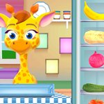 [먹이주기] 핸드폰으로 아기기린 키워보세요~~