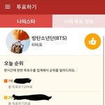 [방탄소년단] <b>서가</b>대 투표 상황