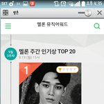 [EXO] 멜9뮤 주간인기상 첸백시