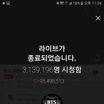 [방탄소년단] 뷔앱 역대급 시청<b>자수</b>
