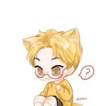 [시우민] <b>팬아트</b>)노란슈냥이 파란슈냥이>.<