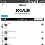 [방탄소년단] 빌보드 소셜50도 1위!!!!