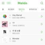 [시우민] <b>헤이</b>마마 멜론1위(4시차트 11위내 8곡 차트인)