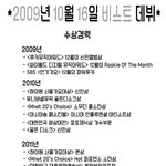 [비스트] <b>수상목록</b> 다시정리했는데 잘보임!!!