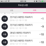 [세븐틴] 석아대투표!! 뒷순위랑 0.1차이 납니다...