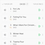[EXO] 야 근데 <b>어제</b>4시차트랑 오늘 4시차트랑