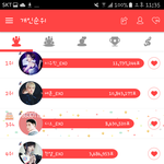 [시우민] 가온투표 1일차 민석이 1위로 <b>마감</b> >A<