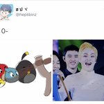 [시우민] 앵그리<b>버드</b>가 된 엑소와 시우민ㅋㅋ