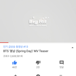 [방탄소년단] 와 봄날 티저 벌써 260만 ㅋㅋㅋㅋ