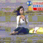 [콜로라도] 먹을것을 조류에게 빼앗긴 일본녀.<b>gif</b>