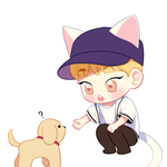 [시우민] 강아지한테 우<b>쭈쭈</b>하는 슈냥이