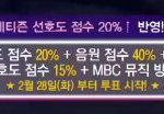 [러블리즈] 쇼챔 반영비율