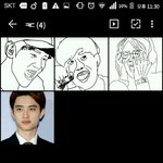 [EXO] 야 나 경수 기사 사진 렌즈 화장 합성 했는데 올려도...