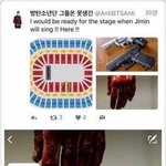 [방탄소년단] 어떤 안티가 지민이 라이할때 총쏜다고했대 만우절날;;
