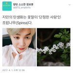 [방탄소년단] 지민이 <b>탄생화</b> 꽃말 너무 이쁜데ㅋㅋ..
