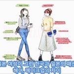 [드루와] <b>일본</b> 여성이 그린 <b>일본</b> 화장하고 우리나라 화장 차이라는데