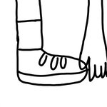 신발 <b>앞부분</b> 눌렀을때 엄지만큼이면 많이큰거야?