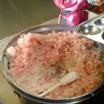 우리학교 급식 밥이 <b>핑크</b>색이야;;