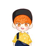 [시우민] 짹에 시우민 <b>멜빵</b>바지 팬아트를 보고