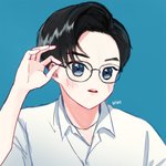 [시우민] 흑발 <b>쉼표</b> 시우민 안경버전