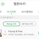 [시우민] 시우민 멜론 원음 차트 Rising 차트 1위