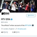 [방탄소년단] MTV <b>EMA</b> 공식계정이 조금전 방탄팔로우 함