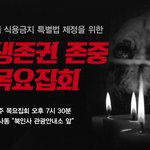 [목요집회]  개식용금지 특별법 <b>제정</b>을 위한 생명권 존중 목요집회에...