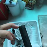 새벽에 <b>휴대용</b> 선풍기 터짐
