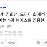 [뉴이스트] 종현이 예능 화제성 1위 기사
